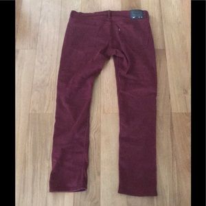 Red Levi’s 36 w, 34 L straight leg